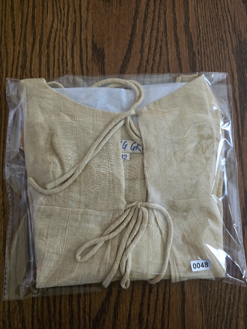 VRG Girl Pale Yellow Tie Front Boho Cami Top - Size Small AU 12 Y2K Baddie Vibes - Picture 8 of 10